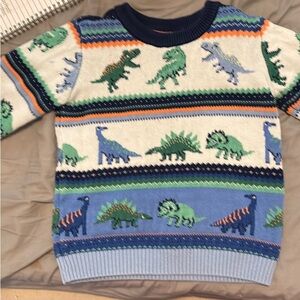 Gymboree Dinosaur Sweater - Blue, Green, and Orange